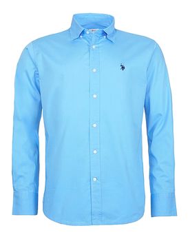 U.S. POLO ASSN. Camisa azul cielo
