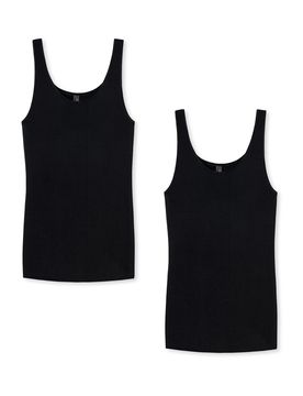 SCHIESSER Top 'Luxury' negro