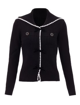 Nolie Cárdigan negro / offwhite