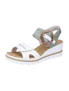 Rieker Sandalias caqui / blanco