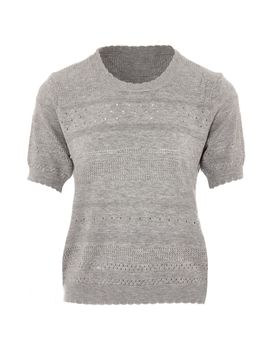 NAEMI Blusa gris moteado
