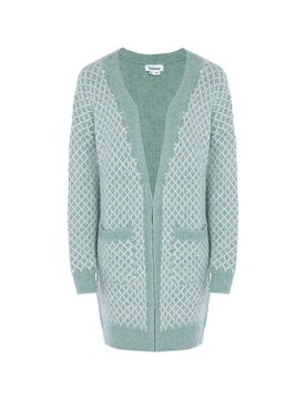 Sidona Cárdigan aqua / blanco