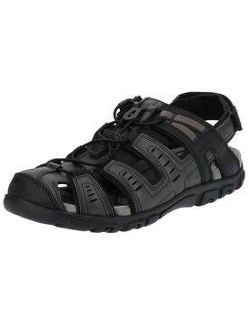 GEOX Sandalias gris / negro