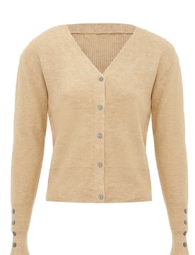 Leo basics Cárdigan beige moteado