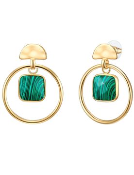 Yokoamii Pendientes dorado / verde