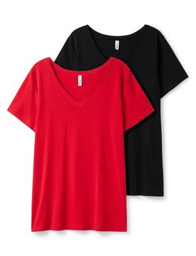 SHEEGO Camiseta rojo / negro
