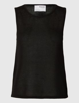 SELECTED Top de punto 'Moon' negro