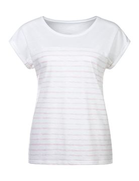 BEACH TIME Camiseta rosa / blanco