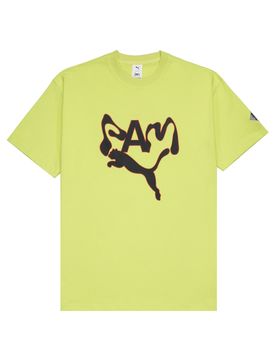 PUMA Camiseta lima / rojo / negro