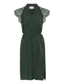 Cream Vestido 'Nola' verde oscuro