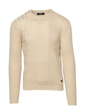 KOROSHI Jersey crema / marrón
