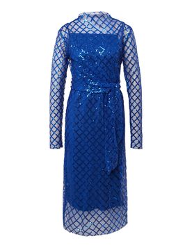 Warehouse Vestido azul cobalto