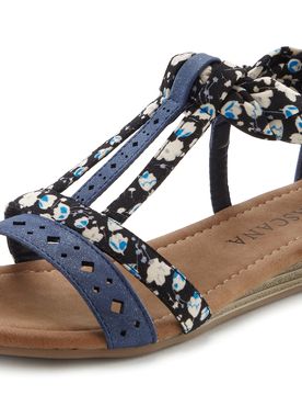 LASCANA Sandalias azul / blanco