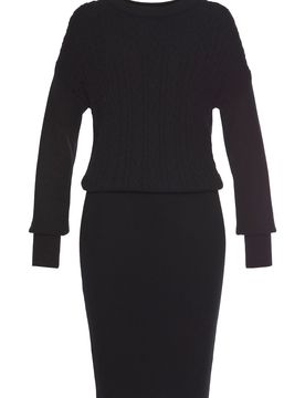 LASCANA Vestido de punto negro