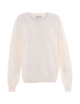 Jalene Cárdigan blanco lana