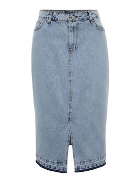 Trendyol Curve Falda azul denim