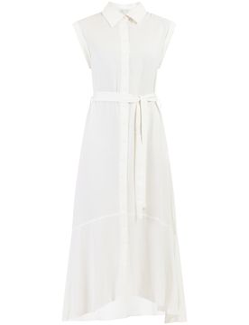 RISA Vestido camisero blanco lana