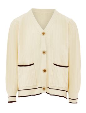 NALLY Cárdigan crema / negro