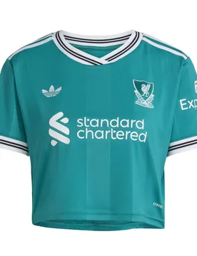 Liverpool FC Damen Third Crop Trikot 2025/26 - Vert - female - Size: 2XS
