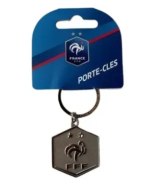 Schlüsselanhänger logo FFF métal - Argenté - unisex - Size: 90 mm