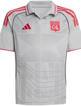 OL Kinder Auswärts-Trikot 2025/26 - Gris - unisex - Size: 7/8 ans