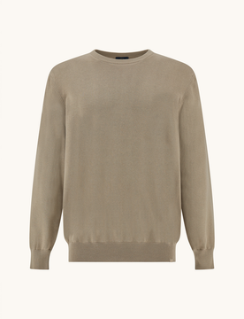 Maglia girocollo uomo beige