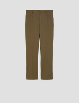 Pantaloni mini-flare fit donna kaki