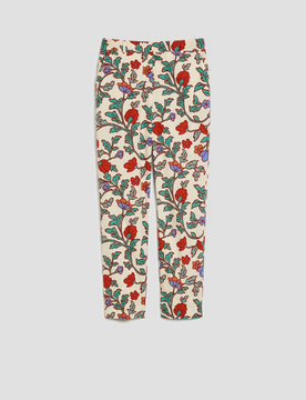 Pantaloni capri in popeline donna bianco