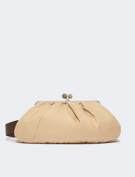 Borsa pasticcino in gabardina donna beige