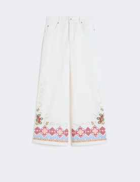 Pantalone in bull donna bianco