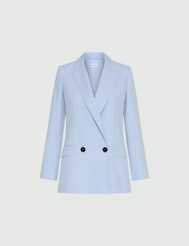 Giacca in tela donna azzurro