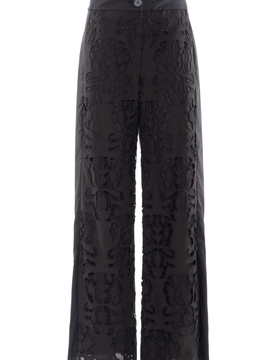 Pantalone in sangallo donna nero