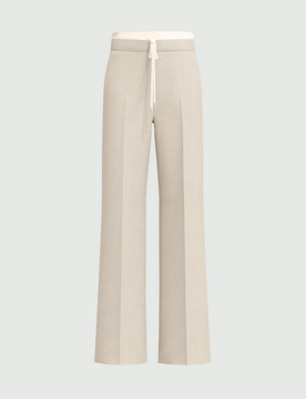 Pantalone con coulisse donna grigio chiaro