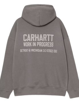 Felpa hooded distance - graphite stone dyed