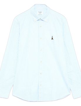 Camicia roy roger's shirt john oxford stripe - white / sky