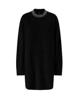 Vestiti casual donna - ask abito blend ws strass - nero