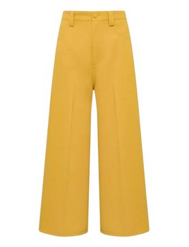 Pantaloni donna - pantaloni sable crepe - senape