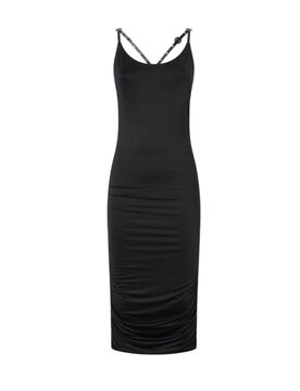 Vestiti casual donna - cassino abito maglina lucida - nero