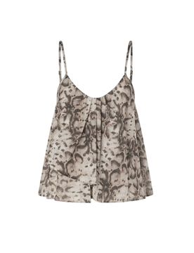 Canotte e top donna - udine top mussola stampa - beige