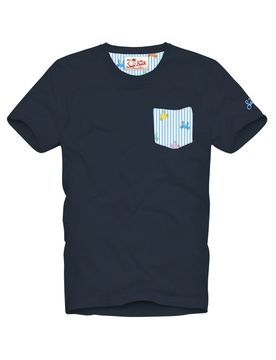 T-shirt uomo - blanche 61 pinchy multi stripes 30 - blu