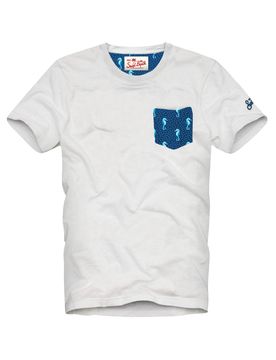 T-shirt uomo - blanche 01n tiny seahorse 61 - bianco