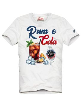 T-shirt uomo - denver rum e cola 01n - bianco
