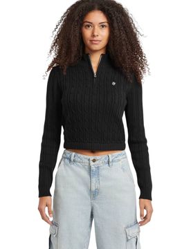 Cardigan in maglia a trecce Donna