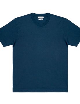T-shirt Paricollo Cotone Mako Bleu MM