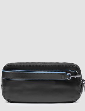 Astuccio in pelle a 3 cerniere Uomo ac2141b2r-n Nero