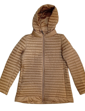 Giubbotto lungo 100 grammi con cappuccio Donna ALIMA Stardust Beige