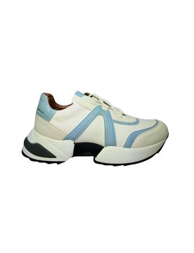 Scarpe Donna Sneakers Marble Woman-White Azure
