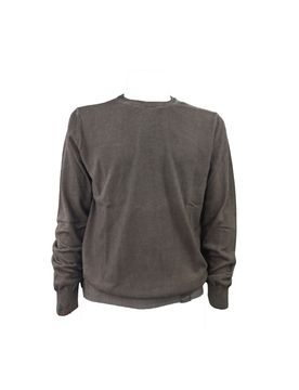 Maglia Girocollo Toppe Marrone P24BLAS/NT