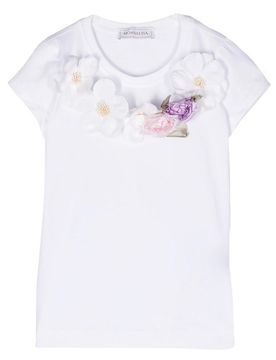 T-shirt Bianca Fiori 0099 11C630 3201