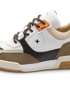 White And Brown Appleskin And Beige Microfiber NL12/J05 WHITE/BEIGE